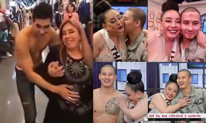 Video: Vừa tuyển được chồng trẻ, nữ đại gia U60 đã âu yếm trai đẹp 6 múi