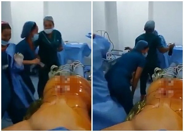 Phẫn nộ nhóm y bác sĩ nhảy nhót tưng bừng quanh bệnh nhân đang nằm bất tỉnh