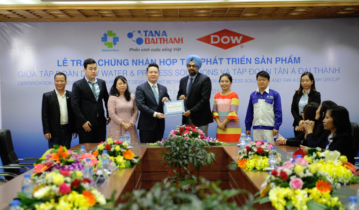 Tập đoàn Tân Á Đại Thành và Dow Water & Process Solutions công bố thoả thuận hợp tác phát triển sản phẩm R.O