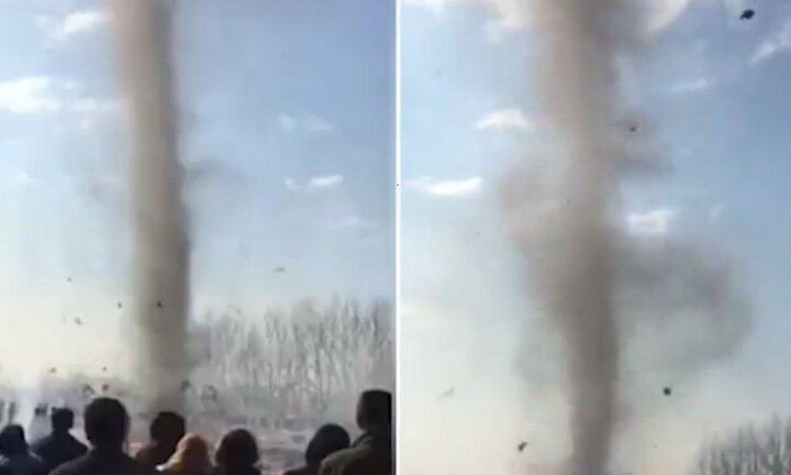 Lốc xoáy 'ma quái' càn quét nghĩa địa ở Trung Quốc vào ngày tảo mộ