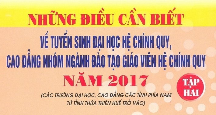 Sách 'Những điều cần biết tuyển sinh đại học 2017' in sai mã ngành