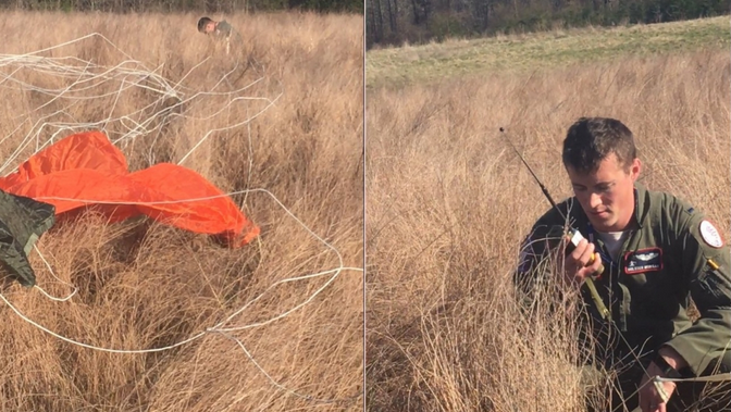 Nghẹt thở khoảnh khắc phi công Mỹ nhảy dù thoát khỏi chiến cơ F-16 gặp nạn