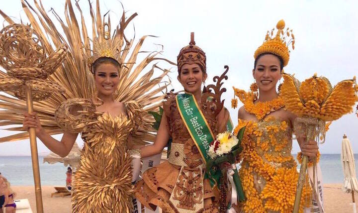 Nguyễn Thị Thành lọt Top 3 trang phục đẹp nhất tại 'Miss Eco International 2017'