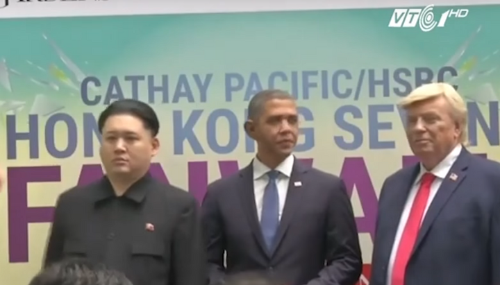Bản sao Trump, Obama, Kim Jong-un gây huyên náo Hong Kong