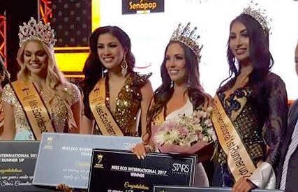 Nguyễn Thị Thành giành ngôi Á hậu 3 Miss Eco International 2017