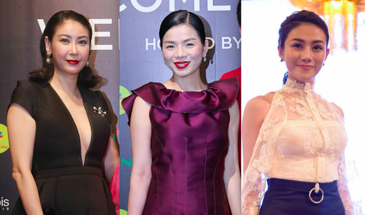 Hoa hậu Hà Kiều Anh diện đầm xẻ sâu táo bạo, lấn át dàn mỹ nhân trẻ