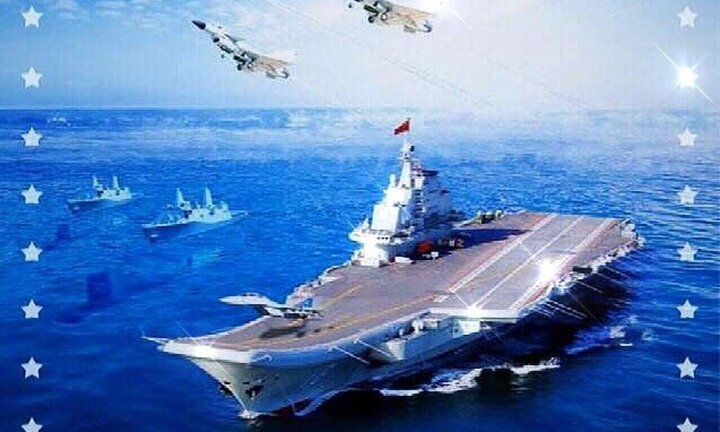 Trung Quốc ghép chiến cơ Nga, tàu Mỹ vào áp phích tuyên truyền
