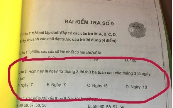 Bài toán suy luận lớp một gây tranh cãi trên mạng