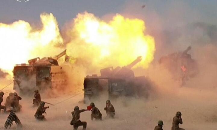 Triều Tiên công bố video buổi tập trận bắn đạn thật lớn nhất lịch sử