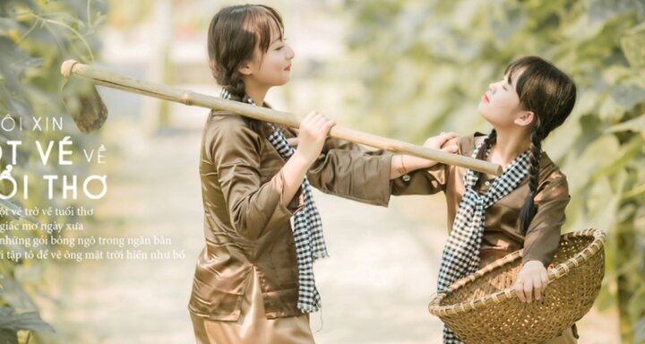 Ảnh kỷ yếu ‘Cho tôi một vé về tuổi thơ’ của học sinh Hà Tĩnh