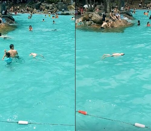 Bé trai đuối nước, nổi dập dềnh giữa bể bơi hàng trăm người nhưng không ai biết