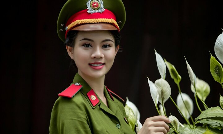 Hoa khôi Cao đẳng Cảnh sát I khoe sắc trong bộ trang phục cảnh sát