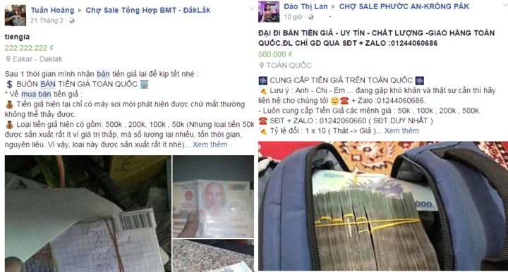 Lật tẩy mánh lừa ẩn sau những tin 'dụ' mua tiền giả nhan nhản trên Facebook