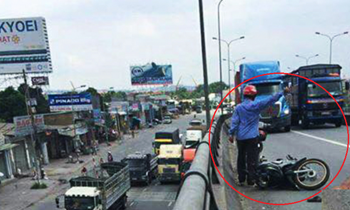 Cụ ông 60 tuổi bị ô tô hất văng khỏi cầu vượt cao 10 m