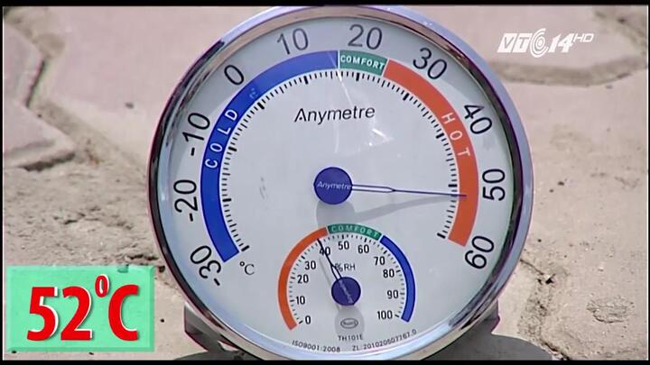 Mặt đường Hà Nội nóng rẫy, nhiệt độ hơn 50°C