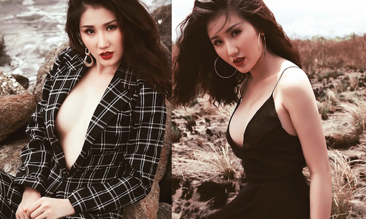 Á hậu Bảo Như sexy không nội y giữa thiên nhiên