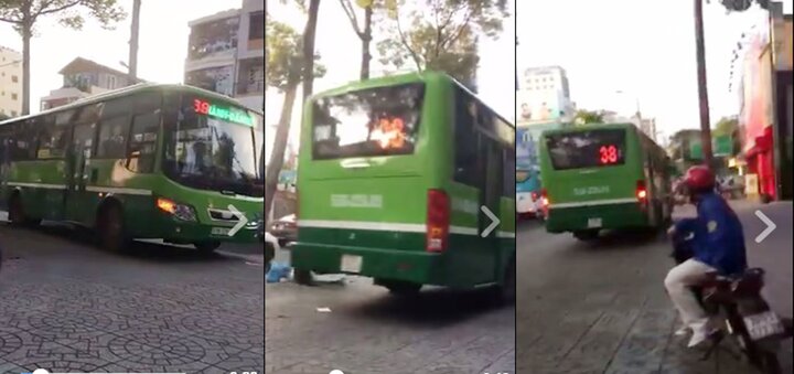 Họp khẩn xử lý tài xế 'phi' xe buýt lên vỉa hè để thoát kẹt xe ở Sài Gòn