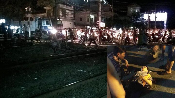 Xe tải cố tình lao qua đường ray, nữ nhân viên gác chắn tàu nhập viện