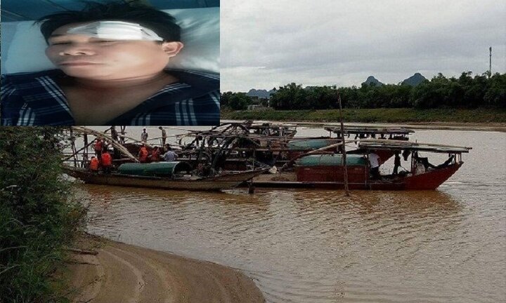 Thượng tá công an bị tấn công khi truy đuổi 'cát tặc'