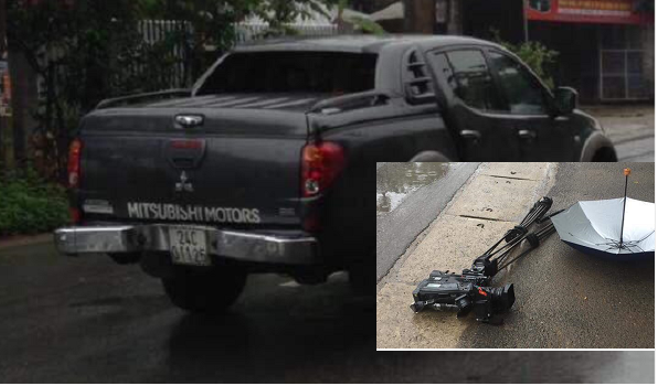 Kẻ lạ lái xe tông thẳng nhóm phóng viên VTV, đâm nát máy quay hơn 1 tỷ đồng