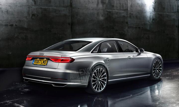 Bất ngờ lộ ảnh Audi A8 2018 với 'tuyệt chiêu' đỗ xe tự động trước ngày ra mắt