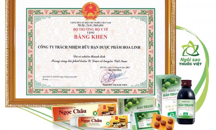 Dược phẩm Hoa Linh nhận bằng khen của Bộ Y tế