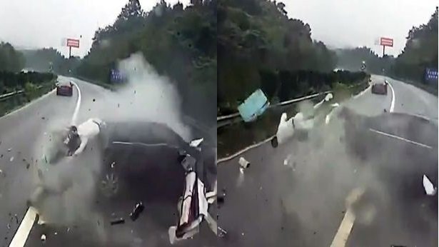 Video: Ô tô vỡ nát sau tai nạn, người đàn ông thoát chết thần kỳ