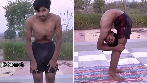 Kinh ngạc 'người không xương' vặn ngược đầu, uốn dẻo như cao su