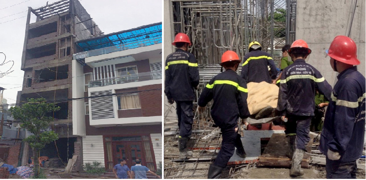 Sập giàn giáo, 2 công nhân rơi từ tầng 5 xuống đất thiệt mạng