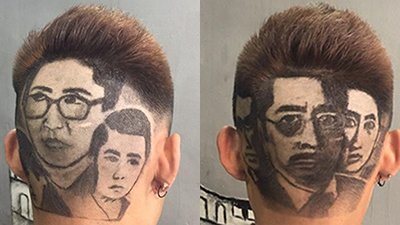 Độc đáo chàng trai có biệt tài khắc họa chân dung nhân vật lên tóc
