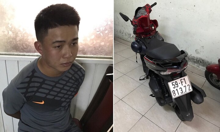 Cảnh sát tóm gọn tên cướp ngay trên phố ở TPHCM