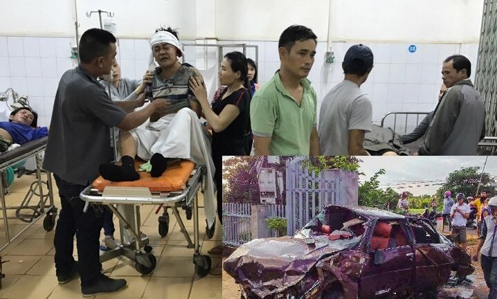 Ô tô mất lái gặp tai nạn kinh hoàng, 6 người nguy kịch