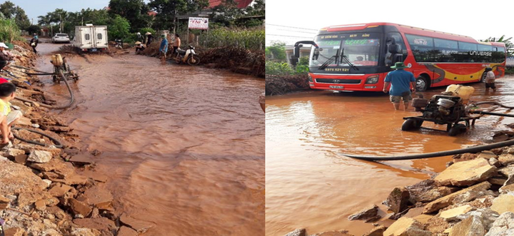 Đường liên xã biến thành ao, trai làng không dám dẫn bạn gái về nhà