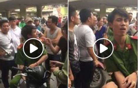 Video: Xác minh nam thanh niên mặc quần áo công an bị dân tát giữa phố