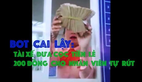 Video: Tài xế đưa cọc tiền 200 đồng cho nhân viên tự rút tại trạm BOT Cai Lậy