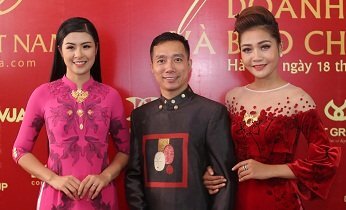 NTK Đỗ Trịnh Hoài Nam mang áo dài dát vàng ra thế giới