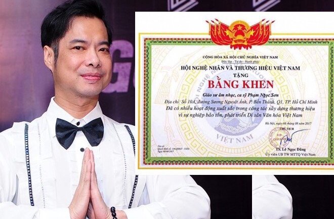 Bộ Công thương: 'Hội không có chức năng cấp bằng khen, phong giáo sư cho Ngọc Sơn'