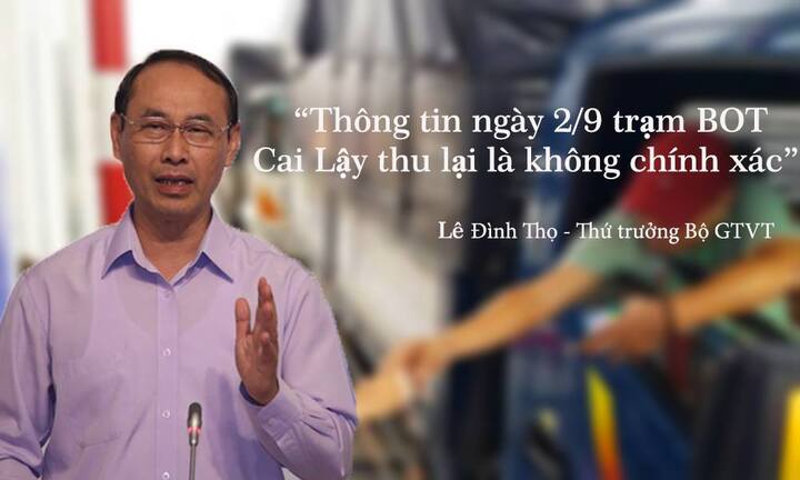 Bác thông tin trạm BOT Cai Lậy thu phí trở lại vào 2/9