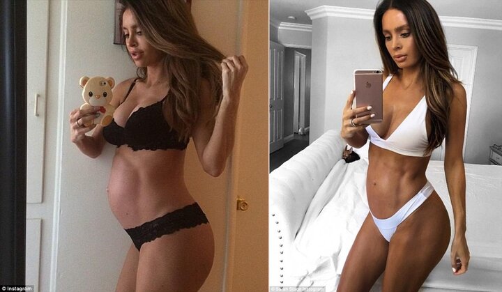 Bà bầu 8 tháng vẫn sở hữu cơ bụng 6 múi nóng bỏng 'đốt mắt' người nhìn