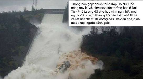 Tạm giữ người tung tin đồn vỡ đập hồ Núi Cốc gây hoang mang ở Thái Nguyên