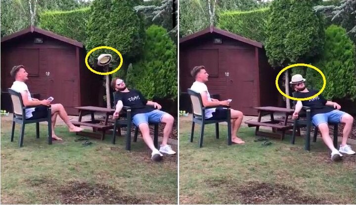 Chàng trai có biệt tài ném mũ bách phát bách trúng