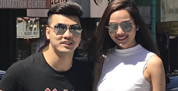 Ưng Hoàng Phúc hạnh phúc khi được bà xã xinh đẹp tháp tùng đi diễn