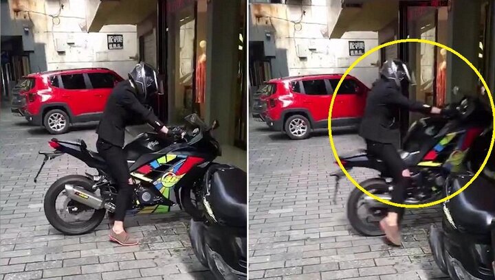 Thanh niên thích thể hiện, rồ ga lao mô tô 'oanh tạc' cửa hàng đồ lót