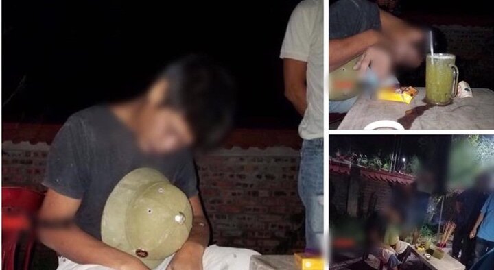 Người đàn ông chết trong tư thế ngồi ở quán nước mía
