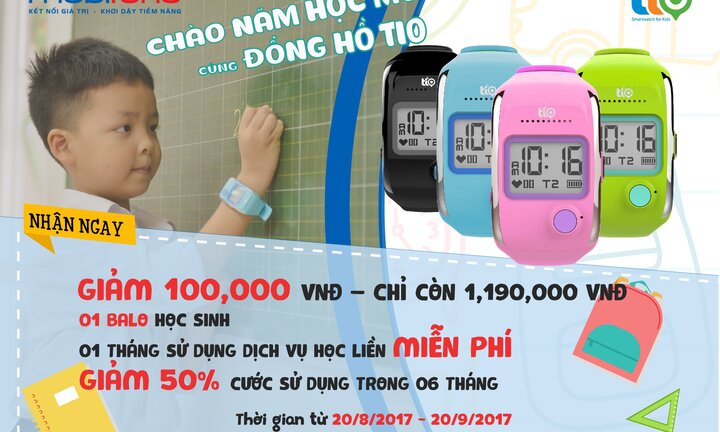 Chào năm học mới: MobiFone khuyến mại đồng hồ thông minh TioKid