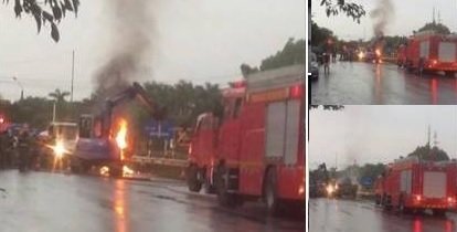 Sự thật thông tin ô tô bị sét đánh tan tành tại Hưng Yên