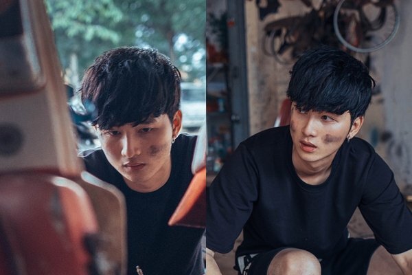 Hot boy Nghệ An gây ‘bão’ vì quá điển trai dù đang nhem nhuốc sửa xe