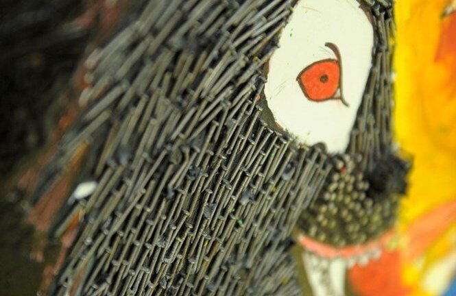 Chiêm ngưỡng bức tranh 3D làm từ đinh sắt của sinh viên mỹ thuật đa phương tiện