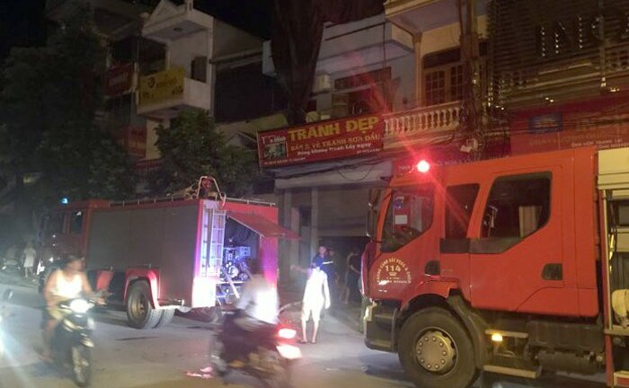 Cháy nhà 6 tầng ở Thái Bình, một thai phụ nhập viện trong đêm