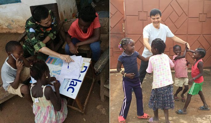 Lớp học 'thiếu sách, thừa muỗi' của sĩ quan gìn giữ hòa bình Việt Nam ở Trung Phi